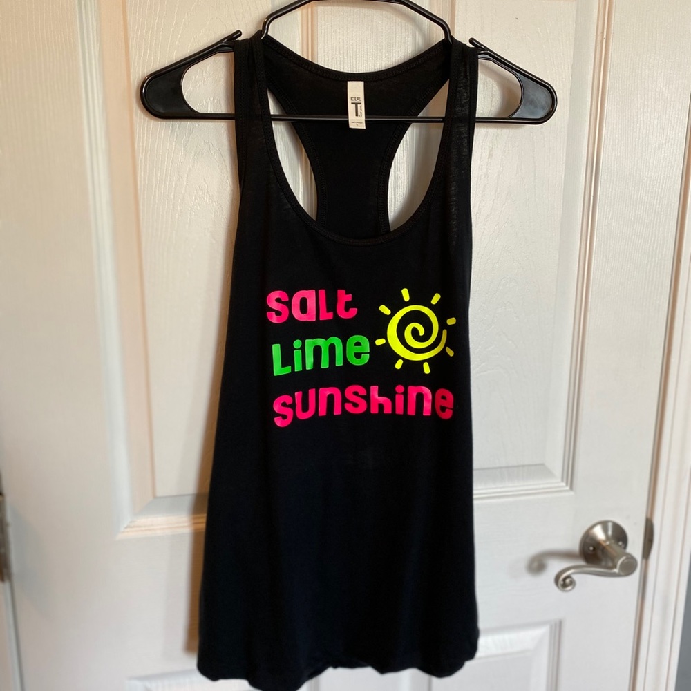 Black Racerback Graphic Tank Top